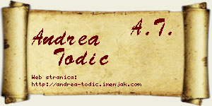 Andrea Todić vizit kartica